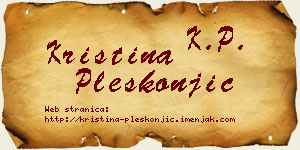Kristina Pleskonjić vizit kartica
